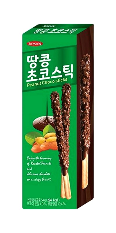 Snack dolce Choco Sticks alle arachidi - Sunyoung 54g.